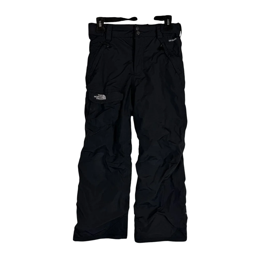 The North Face Snow Pants Boys 10-12 Black HyVent Waterproof Winter Insulated